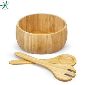 Cuenco de madera de lujo para niños moderno de lujo más vendido, utensilios de cocina de Acacia para ensaladas, Catering, Camping, forma redonda, modelo 3296 - Product Image 2