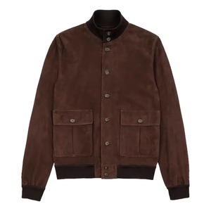 Men's Burgundy Suede Bomber <b>Jacket</b> <b>Zip</b> <b>Up</b> Turn Down Collar Casual Men <b>Jacket</b> Premium Style Wholesale Price - Product Image 1