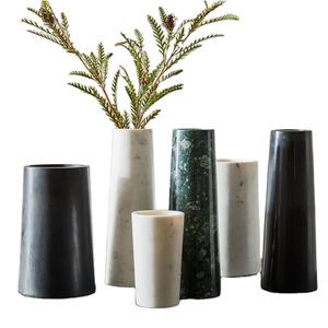Vase à fleurs en marbre artistique, best-seller, pour la décoration florale, améliorant l'attrait visuel de l'espace intérieur - Product Image 1