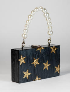 Pochette en résine époxy de haute qualité vert perroquet | Sac à main unique Green Pearl Accent pour femme | Produits les plus vendus - Product Image 3