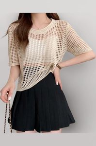 Camiseta Casual de Mujer con Cuello Redondo y Manga Corta, Tejido de Punto de Alta Calidad Anti-Pilling, Logotipo Personalizado, Ropa de Verano 2026 - Product Image 4