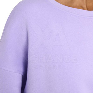 Sweat-shirt oversize en coton mélangé, coupe décontractée élégante, manches longues, style décontracté, mode streetwear, vêtement pull pour l'extérieur - Product Image 6