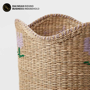 Handmade Natural Seagrass Eco-Friendly Storage <b>Basket</b> for Kitchen <b>Bathroom</b> & Living Room Foldable Vintage Organizer - Product Image 3