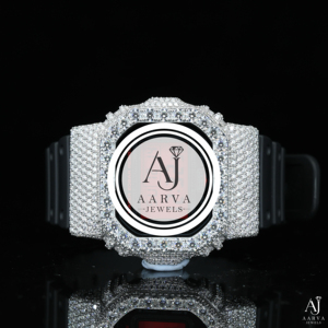 AARVA JEWELS นาฬิกาเพชรสแตนเลสสตีลสุดหรู ตัวเรือนทรงสี่เหลี่ยม 42 มม. จอแสดงผลดิจิตอล กันน้ำ สำหรับทุกเพศ - Product Image 4