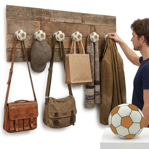 Ba <b>Ceramic</b> Football <b>Knob</b> Cabinet Handle for Kitchen Bedroom Bathroom Use Durable Eco-Friendly Easy Installation Modern Design - Product Image 4