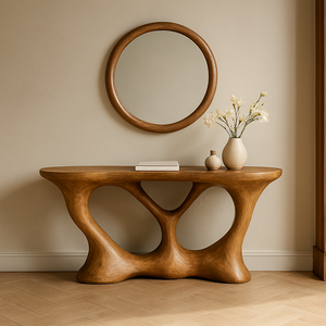 Mesa Consola de Madera Maciza para Entrada, Mesa Consola Personalizada, Muebles Rústicos, Decoración Estrecha para el Hogar, Mesa Consola de Lujo - Product Image 5