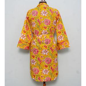 Ensemble robe moulante bohème en coton pour femme, longueur genou, avec chemise imprimée florale, taille naturelle, boutons tissés, nettoyage à sec - Product Image 6
