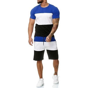 Wholesale Summer New Men Casual Shorts <b>Sets</b> Short Sleeve T Shirt Shorts Solid Tracksuit <b>Set</b> Men's Brand Clothing 2 Piece <b>Set</b> - Product Image 5