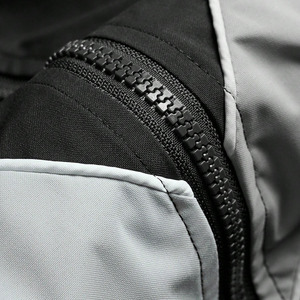 <b>Black</b> Retro Contrast Panel Track Jacket Custom Lightweight Streetwear <b>Windbreaker</b> Reflective Panel Full Zip Sports Men's Jackets - Product Image 6