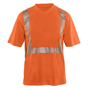 T-shirts de sécurité haute visibilité OEM pour la construction, unisexes, vêtements de travail, manches courtes, t-shirts de sécurité - Product Image 3