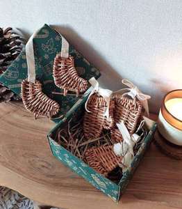 Ornements de Noël en rotin du Vietnam, décorations d'arbre tissées naturelles pour la décoration de la maison et les présentoirs de cadeaux - Product Image 6