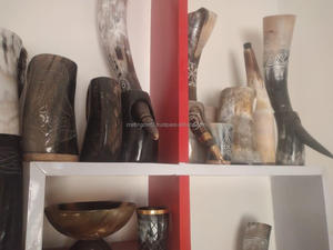 Authentique corne à boire viking pour la bière, écologique, faite à la main, corne de buffle polie, décoration d'intérieur de haute qualité, fabrication indienne - Product Image 3