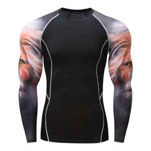 เสื้อรัดกล้ามเนื้อ MMA คุณภาพสูง ขายส่ง พิมพ์ลายตามสั่ง ระบายอากาศได้ดี ผลิตจากโพลีเอสเตอร์และไนลอน สำหรับผู้ใหญ่ ทั้งชายและหญิง เหมาะสำหรับกีฬายิวยิตสู MMA และ BJJ - Product Image 5