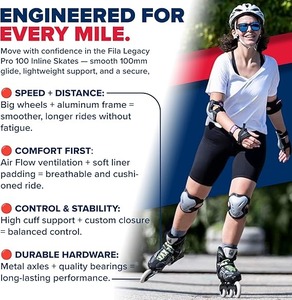 Legacy Pro 100 Inline Speed Skates for Men | <b>Precision</b>, Performance, and Stability for Training in Outdoor and Indoor Rinks - Product Image 3