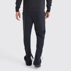 Pantalones de hombre con logotipo personalizado, rayas, 100% algodón, corte suelto, estilo flare, cintura elástica, calidad premium. - Product Image 5