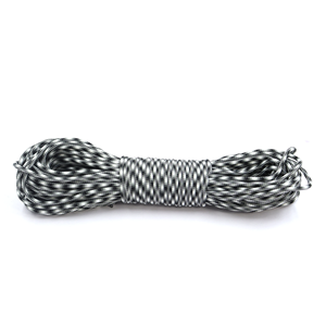 White Camo 4mm Paracord Rope 550 Type Nylon Utility <b>Cord</b> for Camping, Survival, Craft and DIY Use - Product Image 1