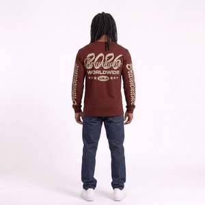 Wholesale Men Regular Fit Crewneck Sweatshirt Terry Washed Cotton Vintage Graphic Silk Screen Print Pullover Long Sleeve Autumn - Product Image 4
