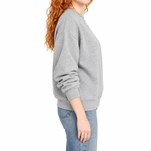 Sudaderas Grises de Cuello Redondo, al por Mayor, Personalizadas, de 450 g/m², Suaves, con Logotipo Personalizado, 100% Algodón - Product Image 2