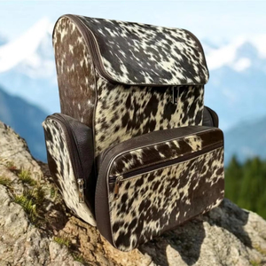 Vintage Hair On Cowhide Leather <b>Backpack</b> Handmade Travel School Bag Fashion <b>Backpack</b> for Women Men Durable Luxury LHBP-0083 - Product Image 1