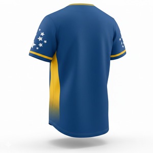 Camiseta de Béisbol Clásica Personalizada con Logotipo y Nombre en la Parte Delantera, Unisex para Adultos, 100% Poliéster, Secado Rápido, Manga Corta, Servicio OEM - Product Image 3