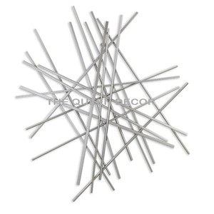 Décoration murale créative en métal argenté de style américain, vente directe d'usine, taille personnalisable, accessoires de suspension murale - Product Image 1