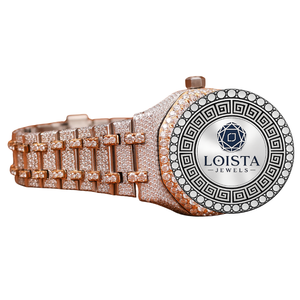 Montre en diamant, montre en acier inoxydable sertie de diamants, meilleures montres automatiques mécaniques de marque pour hommes à prix de gros LOISTA JEWELS - Product Image 2