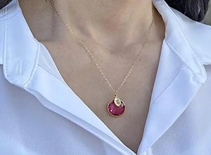 Collar con Bisel de Topacio Azul Cielo Hecho a Mano, Gema Facetada de 14mm, Engaste Chapado en Oro, Joyería de Piedra de Nacimiento de Diciembre, Regalo para Bodas - Product Image 5
