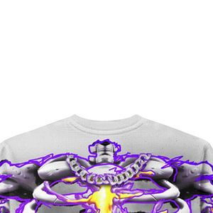 Men's Short Sleeve <b>Skeleton</b> Print <b>T</b>-<b>Shirt</b> 100% Cotton Eco-Friendly for Yellow Flame Design Formal O-Neck Knitted Regular Fit - Product Image 3