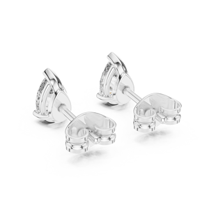 Pendientes con Diamantes Cultivados en Laboratorio de 0.5CT, Corte Pera, Engastados en Oro Blanco de 18KT, para Mujer, Regalo de Compromiso, Boda, San Valentín, Uso Diario - Product Image 3