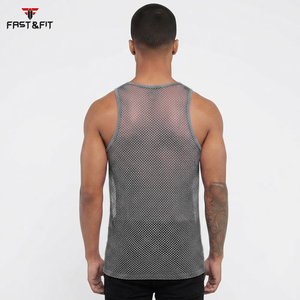 Factory Price Breathable Plain Dyed <b>Men</b> Sports Mesh Sleeveless Mesh <b>Singlets</b> <b>for</b> <b>Men</b> Transparent Vest <b>for</b> Sale - Product Image 2