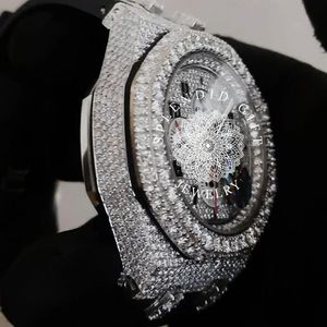 Reloj de Diamantes de Lujo Splendid Gift Jewelry, 28 mm, Caja de Plata con Moissanita, Movimiento Analógico de Cuarzo ETA, Cristal de Zafiro, Cierre Oculto - Product Image 2