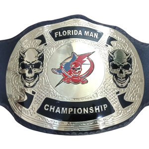 เข็มขัดแชมป์ Florida Man Championship แบบกำหนดเอง สำหรับกีฬามวยปล้ำ คุณภาพสูง พร้อมดีไซน์รูปหัวกะโหลก - Product Image 5