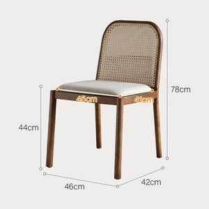 Chaise de salle à manger en rotin fabriquée au Vietnam, en bois de frêne - Product Image 5