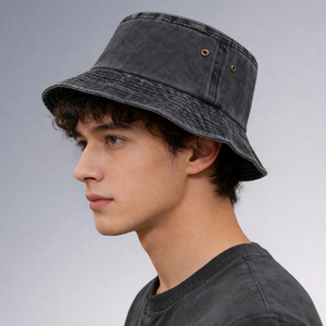 Chapeau Bob Unisexe en Denim Lavé 100% Coton, Casquette de Pêcheur Vintage Classique en Toile Couleur Unie pour Homme, Chapeau de Soleil Décontracté pour Femme - Product Image 3