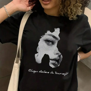 <b>Flash</b> Arrival New Budget Made Women <b>T</b> <b>Shirt</b> Custom Logo Printed Low MOQ Best Sale Stylish Look Women Printed <b>T</b> <b>Shirts</b> - Product Image 2