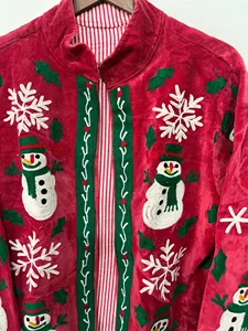 Bohemian Pink <b>Velvet</b> Floral Embroidered Suzani Jacket Winter Theme Pattern Full Sleeve Stand Collar Bohemian <b>Women's</b> Winter <b>Coat</b> - Product Image 5