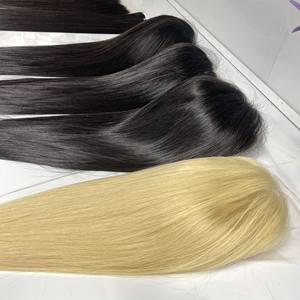 100% cheveux humains bruts doux soyeux droite meilleure qualité avec différentes options de couleur perruque de cheveux humains - Product Image 3