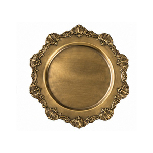 Assiette décorative ronde en cuivre martelé, faite à la main, design massif, pour plats de fête, style moderne, assiette en métal - Product Image 4