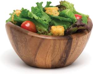 Tazón para servir Acacia Wave, para frutas o ensaladas, pequeño, 6 pulgadas de diámetro x 3 pulgadas de altura, un solo tazón, 20 onzas líquidas - Product Image 1