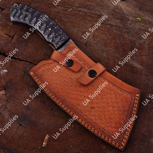 Cuchillo de carnicero de acero de Damasco forjado a mano, mango ergonómico de madera Pakka, ambidiestro, ecológico, diseño moderno de 7 pulgadas - Product Image 6
