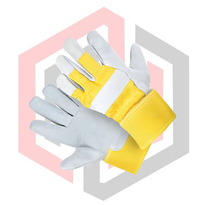 Gants de travail en cuir grainé résistants aux déchirures, respirants, antistatiques, paume en cuir sans silicone, sans poudre, pour la lutte contre les incendies - Product Image 4