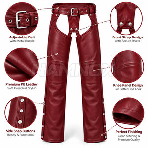 Chaps en cuir de qualité supérieure, couleur unie, pour usage extérieur, chaps en cuir pour hommes, chaps en cuir les plus vendus - Product Image 4