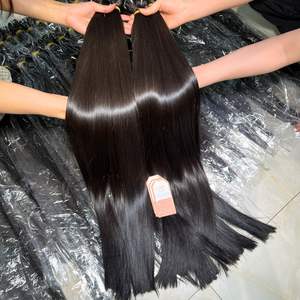 Vente en gros Extensions de cheveux naturels Remy vietnamiens purs Matière première Cheveux raides Trame Extensions de cheveux humains - Product Image 2