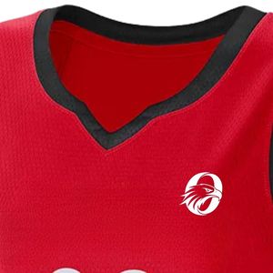Maillot de basket-ball rouge et noir pour hommes, sans manches, uniforme d'équipe athlétique, vêtements de sport légers, respirants, pour entraînement et match - Product Image 3