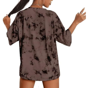 T-shirts tie-dye pour femmes, t-shirts à manches courtes surdimensionnés |   T-shirt ample, manches courtes, imprimé tie-dye, col rond, hauts pour concerts - Product Image 2