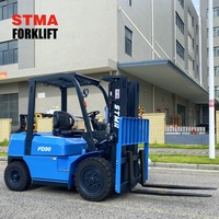 Chariot élévateur diesel STMA Mini 3 tonnes 3,5 tonnes avec mât conteneur 4500 mm, moteur Euro 5 en option, idéal pour les ports extérieurs