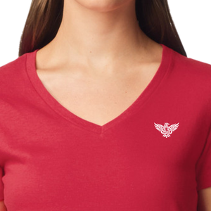 Camiseta de Jersey Personalizada para Mujer, Cuello en V, Manga Corta, Ajustada, de Algodón Suave, Transpirable, Informal, Lisa, de Verano, Corte Regular, Venta al Por Mayor - Product Image 6