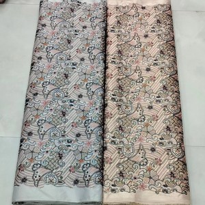 Tissu brodé SQ, tissu brodé floral, tissu brodé perlé, tissu brodé en mousseline, robe de soirée, boutique, vente en gros, exportation USA - Product Image 5