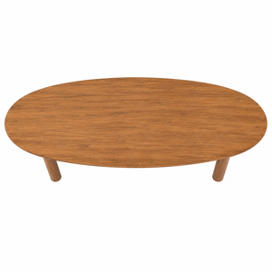 Table à manger ovale en teck massif moderne, design scandinave, imperméable, écologique, faite à la main, durable, 8 places, maison, hôtel - Product Image 4