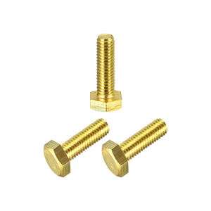 Pernos hexagonales de latón OEM con diseño de rosca completa para ensamblaje de maquinaria y equipos industriales - Product Image 1